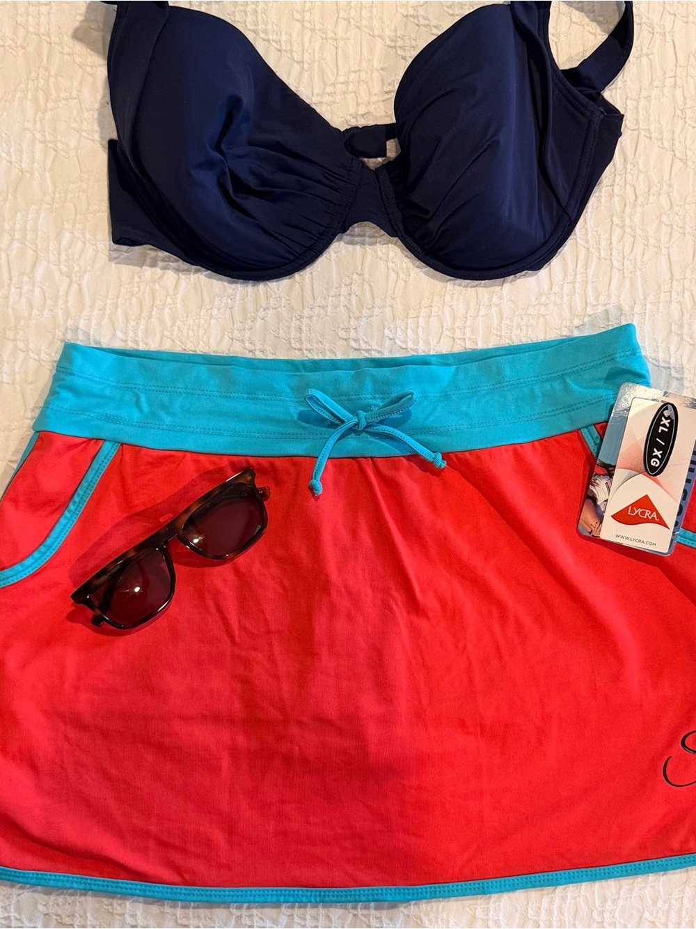 Full Sand Skort | UPF 50+ | Turquoise Trim | Beach-Ready